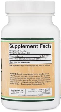 Suplemento de Azafrán para la Concentración - Cápsulas Veganas de Extracto de Azafrán 88.5mg (210 Contenido) - Apoya la Concentración y Visión, - imagen 3