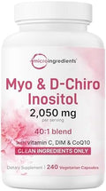 Myo-Inositol y D-Chiro Inositol 2,050mg | 240 Cápsulas Veganas + Vitamina C, Folato, DIM y CoQ10 | Suplemento de Inositol para Mujeres | 40:1 | - imagen 1