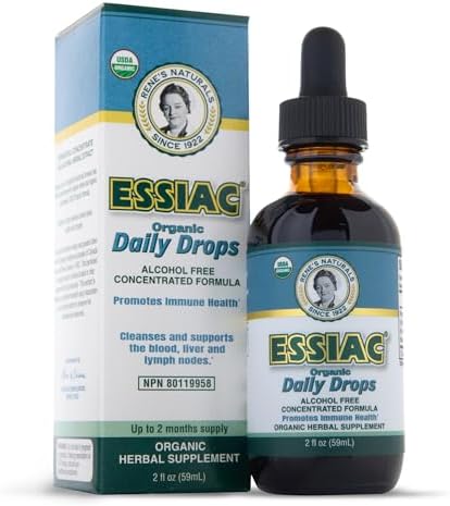 Té Essiac Original Orgánico USDA en Gotas Diarias para Drenaje Linfático y Soporte Inmunológico | Fórmula Concentrada Sin Alcohol | 2oz (59ml) - imagen 1