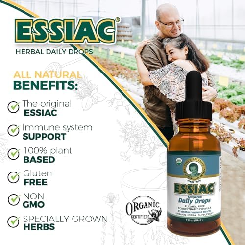 Té Essiac Original Orgánico USDA en Gotas Diarias para Drenaje Linfático y Soporte Inmunológico | Fórmula Concentrada Sin Alcohol | 2oz (59ml) - imagen 5