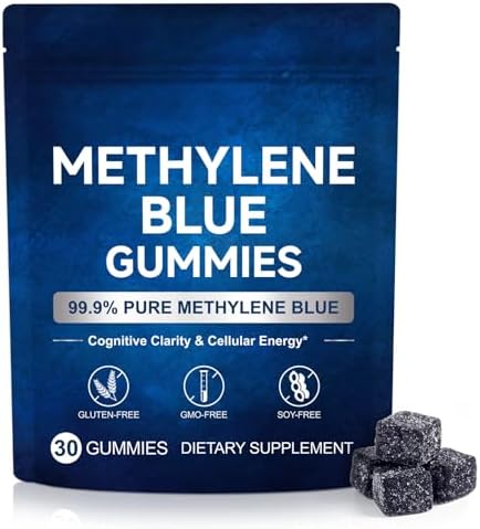 Gomitas de Azul de Metileno HJFRONGF - Sin Gluten y No OGM - Formato Fácil de Consumir - imagen 1