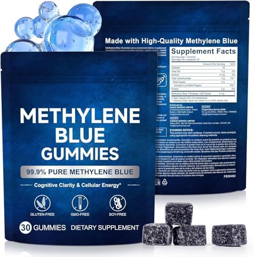 Gomitas de Azul de Metileno HJFRONGF - Sin Gluten y No OGM - Formato Fácil de Consumir - imagen 8