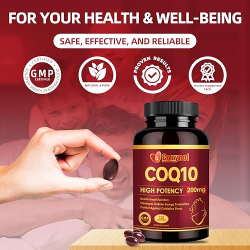 CoQ10 200mg Softgels con PQQ y Omega 3, Máxima Absorción de Coenzima Q10, Antioxidante Potente para la Salud del Corazón y Energía, 120 Cápsulas, - imagen 7