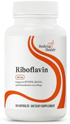 Suplemento de Riboflavina - Vitamina B2 de Seeking Health para Apoyo a la Metilación - Metabolismo de Homocisteína con Ingredientes Antioxidantes - - imagen 1