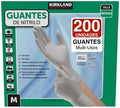 Guantes de Nitrilo Kirkland Signature, Caja de 200, Talla Mediana para Cuidado de la Salud, Servicio de Alimentos y Uso Doméstico. - imagen 1
