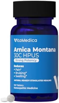 Tabletas de Arnica Montana 30C VitaMedica para Alivio Natural de Dolor, Moretones y Hinchazón - Medicina Homeopática para Recuperación de Lesiones y - imagen 1