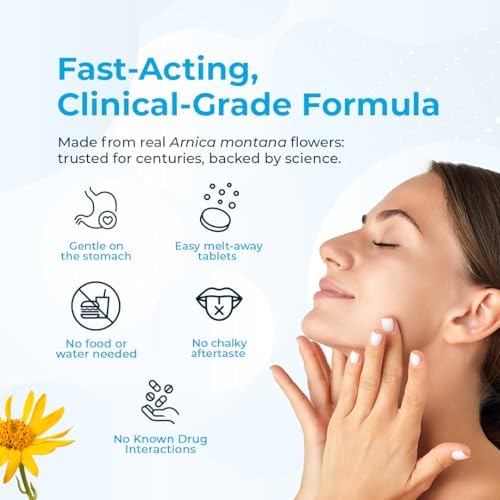 Tabletas de Arnica Montana 30C VitaMedica para Alivio Natural de Dolor, Moretones y Hinchazón - Medicina Homeopática para Recuperación de Lesiones y - imagen 3