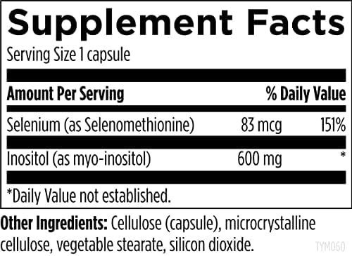 Diseños Para La Salud Thyrommune - Suplemento de Apoyo para Tiroides con Selenio (Selenometionina) + Mio-Inositol - Vegano y Sin Gluten (60 Cápsulas) - imagen 3