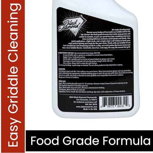 Limpiador para Plancha y Parrilla Black Diamond Stoneworks – Seguro para Contacto con Alimentos, Sin Olores, Sin Residuos, 32 fl oz - imagen 2