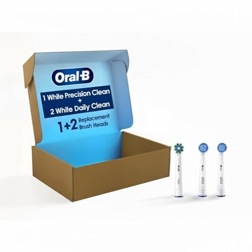 Cabezales de Repuesto para Cepillo de Dientes Eléctrico Oral-B, Precision Clean, Blanco, 1 Unidad + 2 Daily Clean Blanco - imagen 1