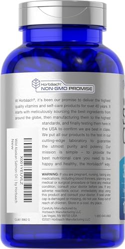 Aceite de Pescado de Salmón Salvaje de Horbäach 3000mg | 180 Cápsulas Blandas | Omega-3 EPA y DHA de Alta Potencia | Sin OGM y Sin Gluten - imagen 3
