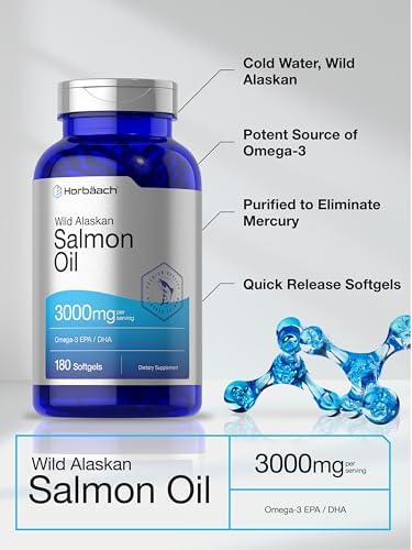 Aceite de Pescado de Salmón Salvaje de Horbäach 3000mg | 180 Cápsulas Blandas | Omega-3 EPA y DHA de Alta Potencia | Sin OGM y Sin Gluten - imagen 4