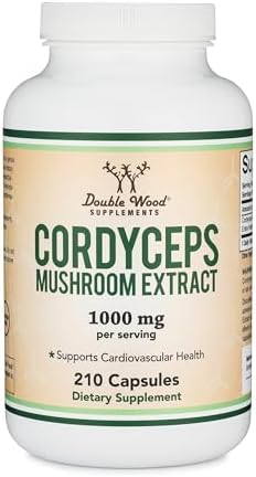 Cápsulas de Cordyceps (Extracto de Hongo Cordyceps Sinensis) 210 Contenidos, Suministro de 3.5 Meses, 1,000MG (7% Polisacáridos) Apoyo General y - imagen 5