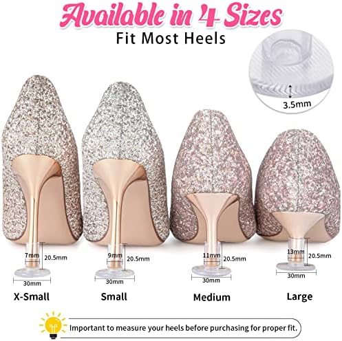 Protectores de Tacones para Césped KFPPLXQ, 21 Pares, 4 Tamaños, Transparente - imagen 2