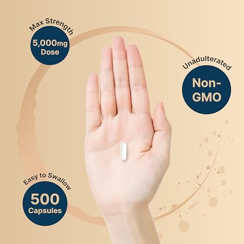 NatureBell Cápsulas de Creatina Monohidratada 5,000mg por Porción, 500 Contenido | Creatina Micronizada, Sin Sabor | Apoyo Pre-Entrenamiento y Fuerza - imagen 7