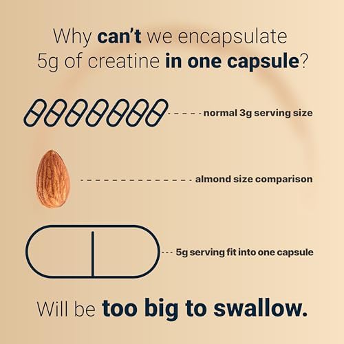 NatureBell Cápsulas de Creatina Monohidratada 5,000mg por Porción, 500 Contenido | Creatina Micronizada, Sin Sabor | Apoyo Pre-Entrenamiento y Fuerza - imagen 8