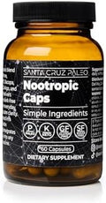 Cápsulas Nootrópicas Santa Cruz Paleo – Melena de León, Alpha GPC, Ginseng Panax y Ginkgo Biloba para Enfoque, Memoria y Energía – Suplemento - imagen 1