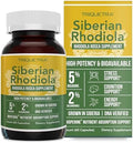 Max Strength Siberian Rhodiola®: Rhodiola Rosea 5% Rosavinas, 2% Salidrosido y BioPerine® para Mejorar la Absorción – Apoya el Estrés, Energía y - imagen 1