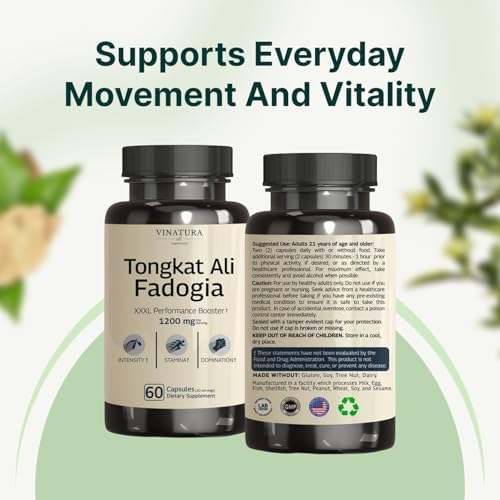 Tongkat Ali Fadogia Agrestis 1200mg - Suplemento con Aumentador de Óxido Nítrico, Longjack para Hombres, Hecho y Probado en EE. UU., 60 Cápsulas - imagen 8