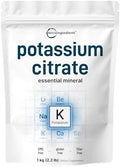 Polvo de Citrato de Potasio de Origen US, 1 KG (35 Onzas) | Suplemento de Electrolitos Esencial para Hidratación | Apto para Veganos - imagen 1