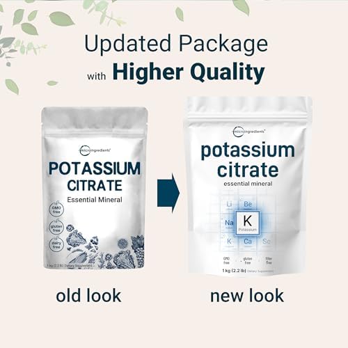 Polvo de Citrato de Potasio de Origen US, 1 KG (35 Onzas) | Suplemento de Electrolitos Esencial para Hidratación | Apto para Veganos - imagen 3