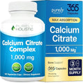 Citrato de Calcio 1000mg | Soporte Saludable para Huesos y Dientes | Alta Absorción | Suave para la Digestión | Vegano y No OGM | 3 Meses de - imagen 1