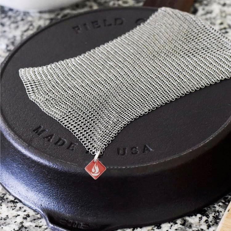 Trapo de Cadena Knapp Made 7”x5” - Reemplaza tu Esponja Sucia - Utensilio de Cocina Multiusos, Limpiador de Ollas y Sartenes - Dura Toda la Vida - imagen 6