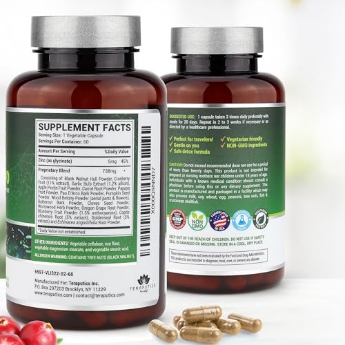 IntestinePro - Suplemento para la Salud Intestinal con Ajenjo No Transgénico, Nogal Negro, Clavo, Semilla de Calabaza y 14 Ingredientes Premium - 60 - imagen 3