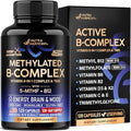 Complejo de Vitaminas B Metilado - B-Complejo con Metilfolato y B12 - Bio disponible para Hombres y Mujeres - Multivitamínico 9 en 1 - Energía, - imagen 1