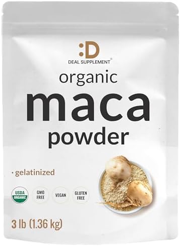 Polvo de Raíz de Maca Orgánica Peruana, 3lbs – Forma Gelatinizada de Fácil Digestión – Suplemento Herbal para Hombres y Mujeres – Apoya la Salud - imagen 1