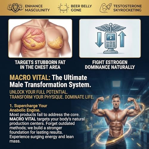 Suplemento de Testosterona MACRO VITAL para Hombres en Gummy [Absorción Rápida] Aumento de Masculinidad, Turkesterona, Tongkat Ali, Hierba de Cabra, - imagen 3