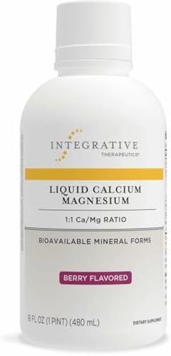 Calcio y Magnesio Líquido Integrative Therapeutics - Suplemento para la Salud Ósea con Vitamina D3 - Sin Gluten ni Lácteos - Sabor Berry, 16 oz (32 - imagen 1