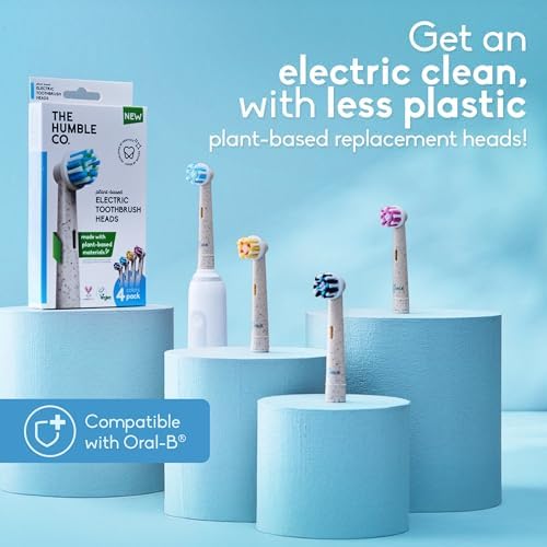 Cabezas de cepillo de dientes eléctricos de bambú The Humble Co compatibles con cepillos Oral B - Reemplazo con cerdas suaves - Cuidado dental y - imagen 2