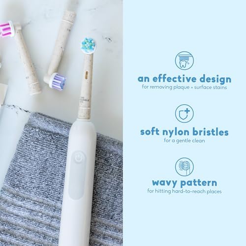 Cabezas de cepillo de dientes eléctricos de bambú The Humble Co compatibles con cepillos Oral B - Reemplazo con cerdas suaves - Cuidado dental y - imagen 4