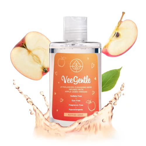VeeFresh - VeeGentle Jabón Íntimo pH Balanceado con Vinagre de Manzana - Limpiador Suave y Calmante para Mujeres, 250ml - Higiene Femenina - imagen 1