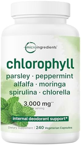 Complejo de Super Verdes de Clorofila Micro Ingredients | 240 Cápsulas Veganas con Perejil, Moringa, Espirulina, Chlorella y Más | Sin Gluten, Sin - imagen 1
