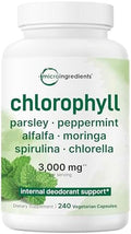 Complejo de Super Verdes de Clorofila Micro Ingredients | 240 Cápsulas Veganas con Perejil, Moringa, Espirulina, Chlorella y Más | Sin Gluten, Sin - imagen 1