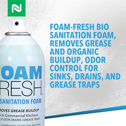 Espuma Bio Sanitizante Foam-Fresh de Nisus, Elimina Grasa y Acumulaciones Orgánicas, Control de Olores para Fregaderos, Drenajes y Trampas de Grasa, - imagen 2