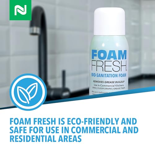 Espuma Bio Sanitizante Foam-Fresh de Nisus, Elimina Grasa y Acumulaciones Orgánicas, Control de Olores para Fregaderos, Drenajes y Trampas de Grasa, - imagen 6