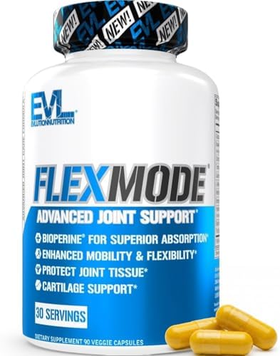 Suplemento para Articulaciones de Alta Absorción - Evlution FLEXMODE con Vitaminas Avanzadas como Glucosamina, Condroitina, MSM, Boswellia y Ácido - imagen 1