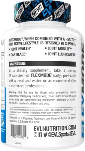 Suplemento para Articulaciones de Alta Absorción - Evlution FLEXMODE con Vitaminas Avanzadas como Glucosamina, Condroitina, MSM, Boswellia y Ácido - imagen 2