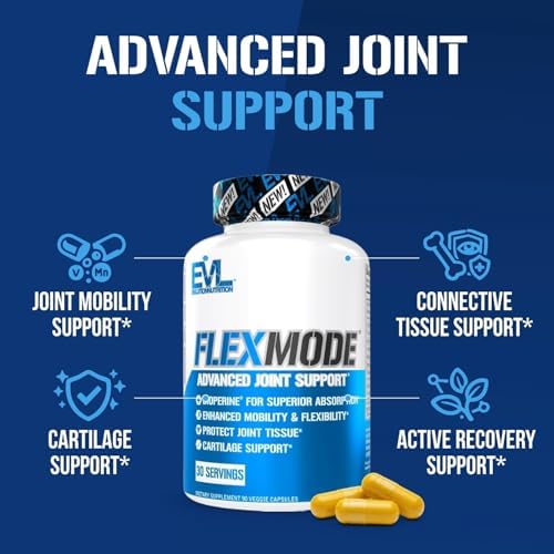 Suplemento para Articulaciones de Alta Absorción - Evlution FLEXMODE con Vitaminas Avanzadas como Glucosamina, Condroitina, MSM, Boswellia y Ácido - imagen 4