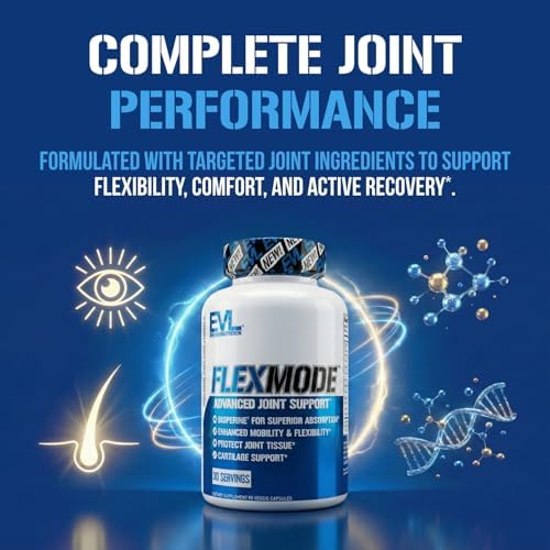 Suplemento para Articulaciones de Alta Absorción - Evlution FLEXMODE con Vitaminas Avanzadas como Glucosamina, Condroitina, MSM, Boswellia y Ácido - imagen 8