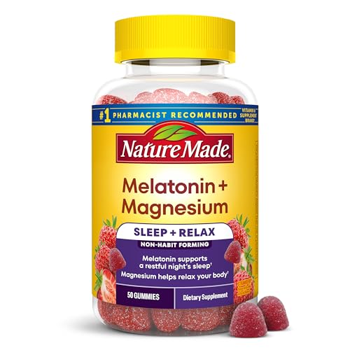 Gomitas Nature Made de Melatonina + Magnesio, Apoyo para Dormir y Relajación, 3mg de Melatonina, No Adictivas, 50 Gomitas - imagen 6