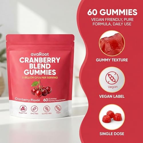 Gomitas KBKTWOLT avaRoot Mezcla de Arándano - Fórmula Probiótica y con Vitamina C para el Bienestar Femenino y Soporte del Tracto Urinario - 60 - imagen 2
