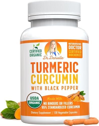 Cúrcuma Orgánica con Extracto de Pimienta Negra 2000mg - Suplemento Ultra Potente de Alta Absorción - 95% Curcuminoides - Vegano, No GMO - 120 - imagen 1
