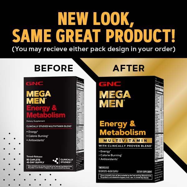 GNC Mega Men Multivitamínico Energía y Metabolismo para Hombres | Antioxidantes y Aumento de Quema de Calorías | 90 Cápsulas - imagen 7