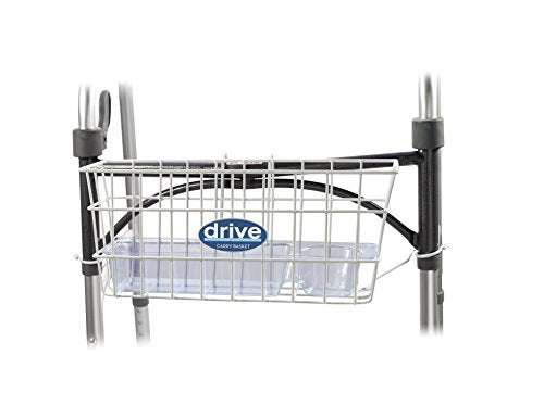 Canasta para Andadera Drive Medical 10200B, Canasta para Andadera Plegable con Porta Vaso, Color Blanco - imagen 4