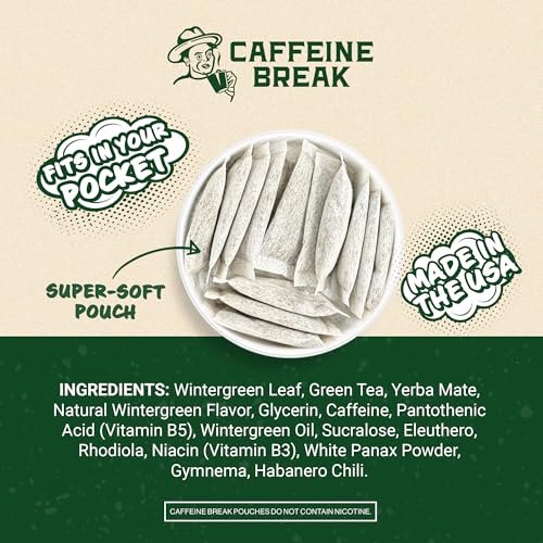 ALP Supply Co - Paquetes de Cafeína Wintergreen - Sabor Suave de Wintergreen - Energía Limpia y Potente - Hecho en EE. UU. - 50mg por paquete - 5 - imagen 3