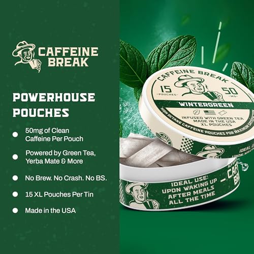 ALP Supply Co - Paquetes de Cafeína Wintergreen - Sabor Suave de Wintergreen - Energía Limpia y Potente - Hecho en EE. UU. - 50mg por paquete - 5 - imagen 5